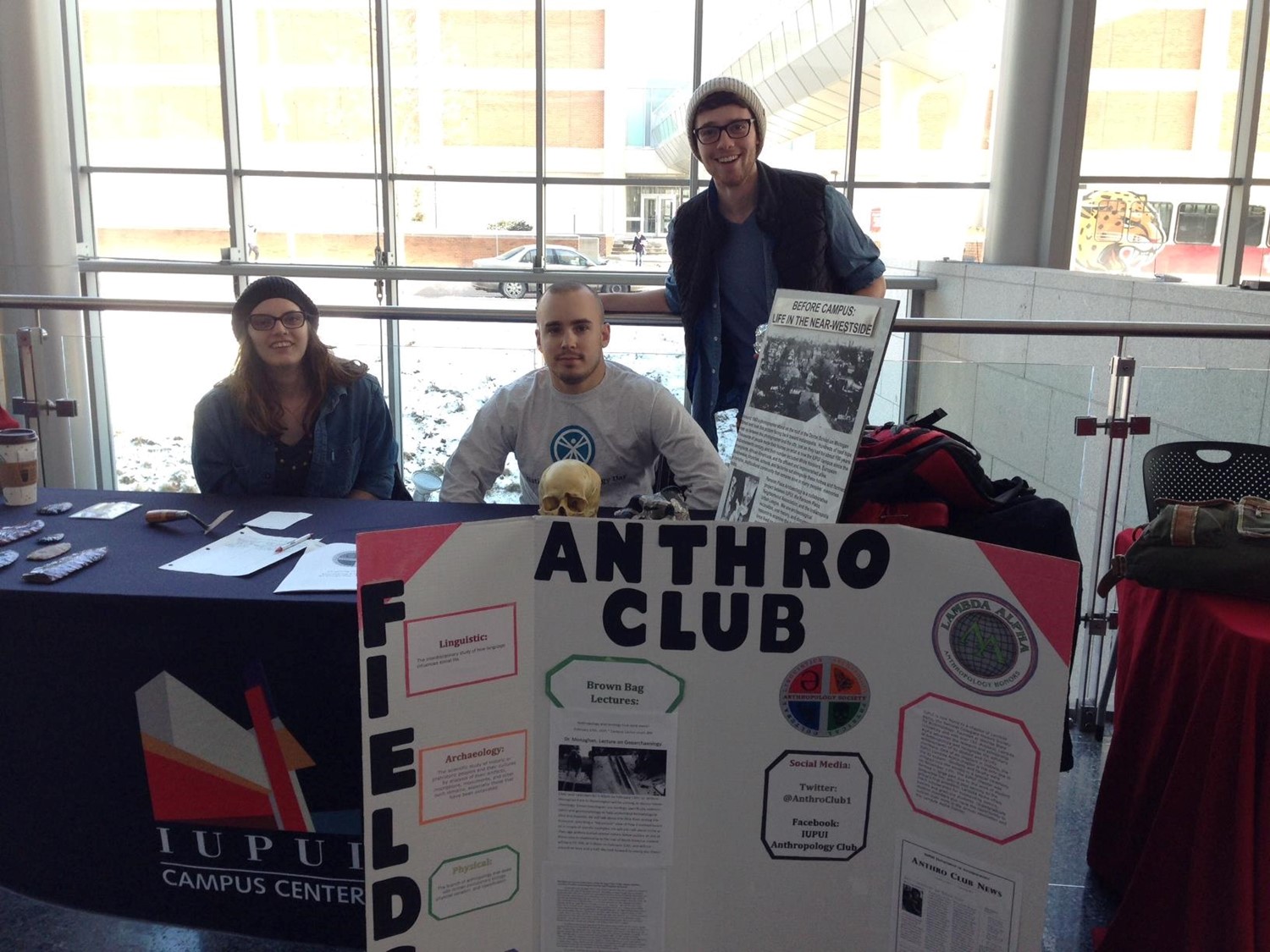 Anthropology Students recruiting new members.