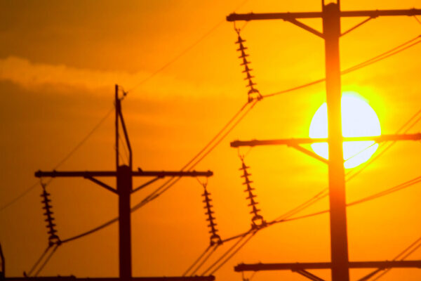 Powerlines in the sun