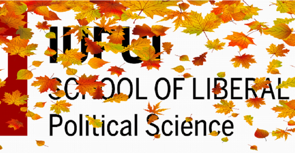 School of Liberal Arts logo with leafs falling