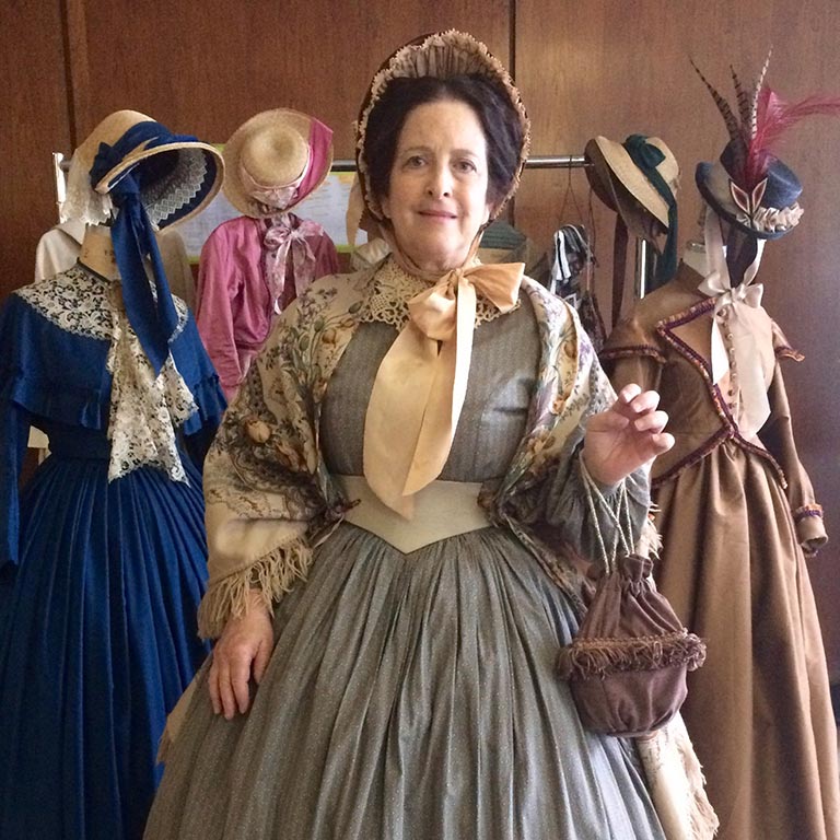 Jane Schultz in a historical costume