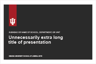 indiana university presentation template