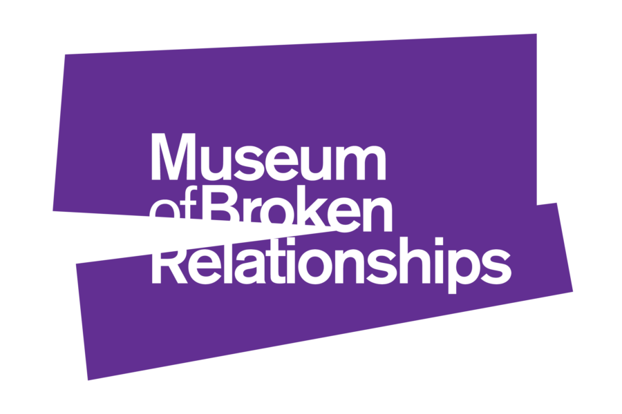 White text on a purple background reads: Museum of Broken Relationships