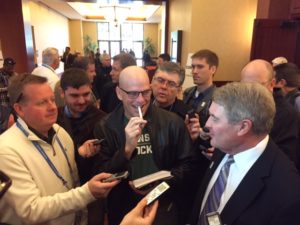 Atlantic Coast Conference Commissioner John Swofford discusses present and future topics concerning the ACC leading up to the College Football Playoff National Championship. Grad students Frank Gogola and Zach Wagner covered the weeklong festivities.