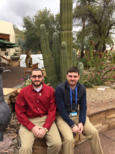 Zach Wagner (right) and Frank Gogola at the media hotel in Scottsdale, Arizona.